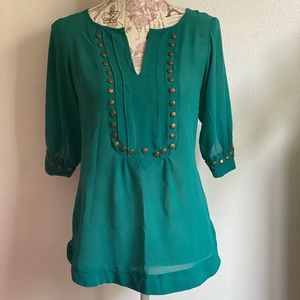 Emerald color blouse size small